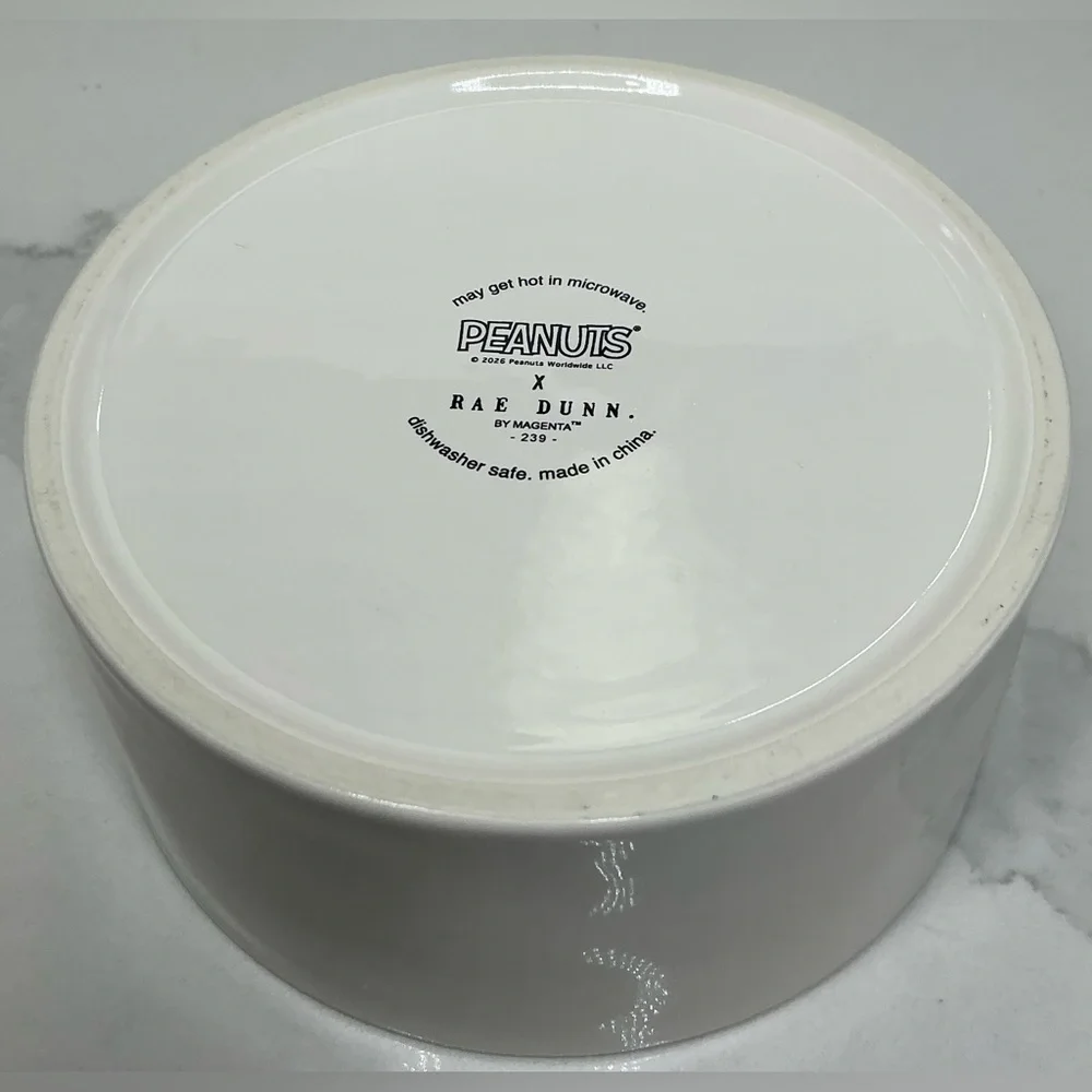 Rae Dunn Pet Dog Bowl PEANUTS 